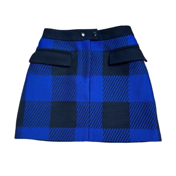 Rag & Bone Blue Buffalo Plaid Cybil Wool Mini Skirt Women’s US 2